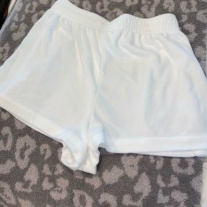 Nelk terry cloth white lounge shorts merch